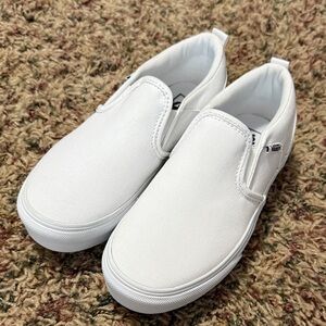 Vans girls platform White Slip-On Sneakers